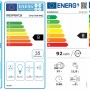 Energieeffizienzlabel der Respekta Küchenzeile mit Backofen, Dunstabzugshaube, Geschirrspüler und Kühl-Gefrierkombination.