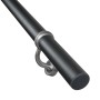 Treba Handlauf-Set H29, Aluminium, Ø 4,2 cm, 150 cm, Schwarz. Detailaufnahme des Handlaufs mit Halterung.