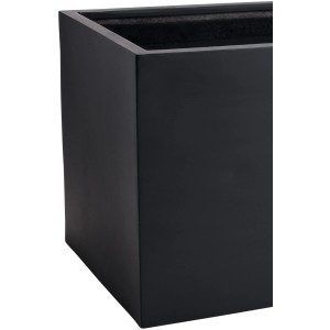 Anthrazitfarbener Vivanno Pflanzkübel Maxi, 100x45x45 cm, aus Fiberglas für Garten und Terrasse.