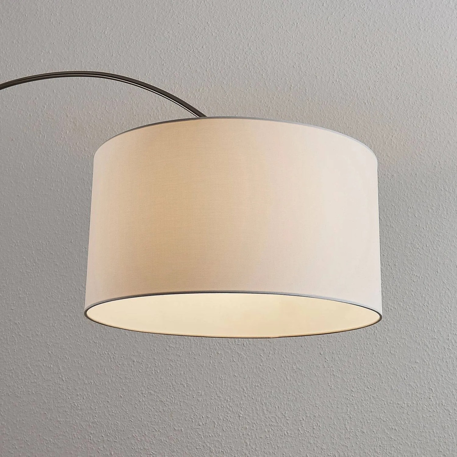 Lindby Stehlampe Bogenleuchte Belinda 9624578 Modern in Weiß aus Textil 1-flammig E27 Wohnzimmerleuchte_6