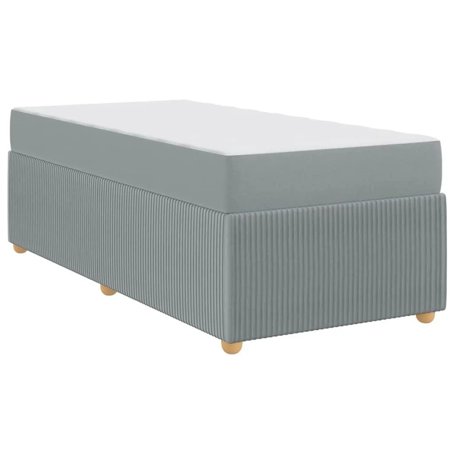 vidaXL Bettrahmen mit Matratze Hellgrau 100 x 200 cm Stoff 3398353