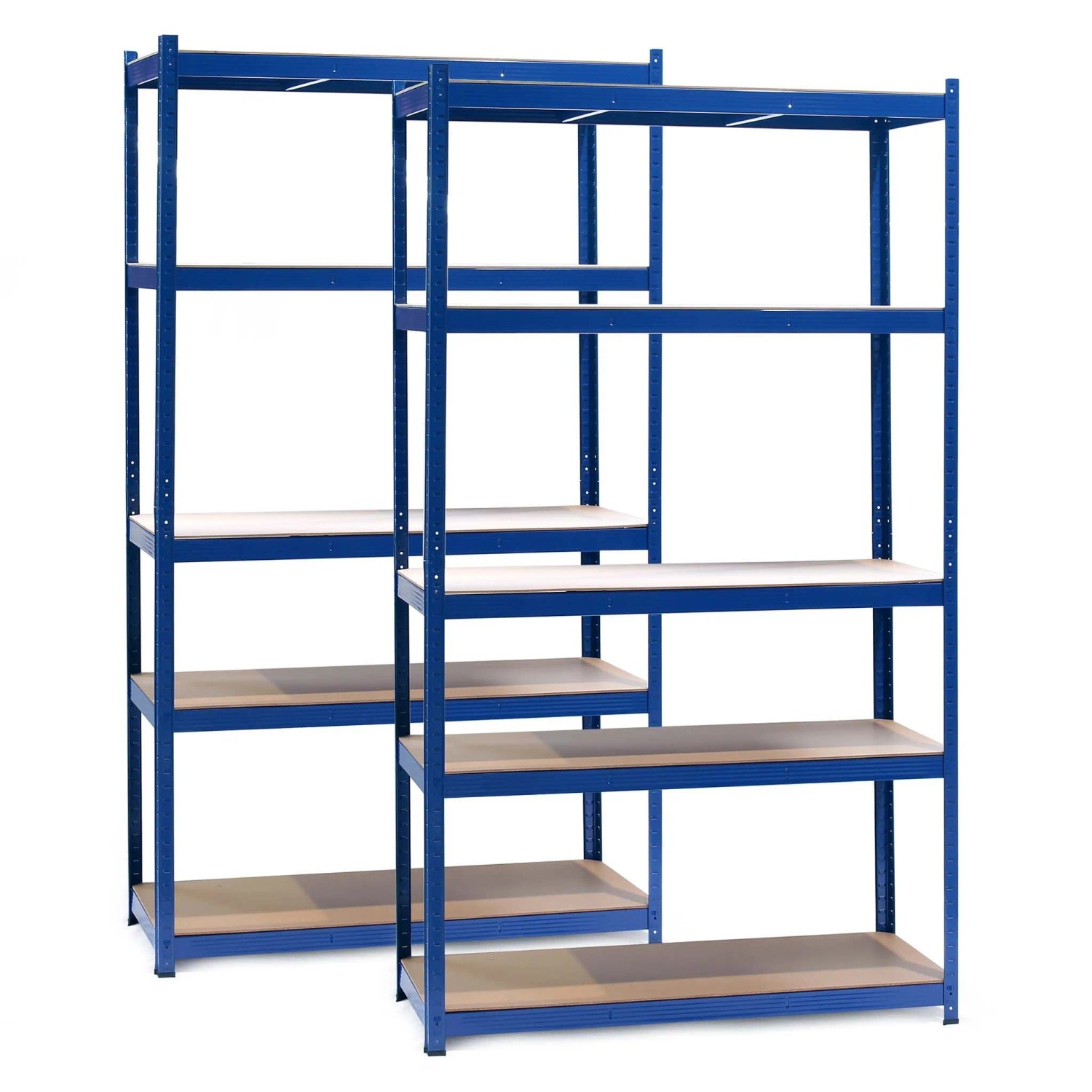 Wiltec Set 2X Schwerlastregal 100X60X200Cm 200Kg Steckregal Blau Werkstattregal