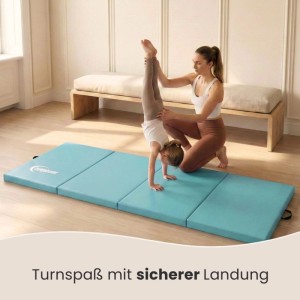 eyepower Gymnastikmatte Klappbar 180 x 60 x 5 cm Mint