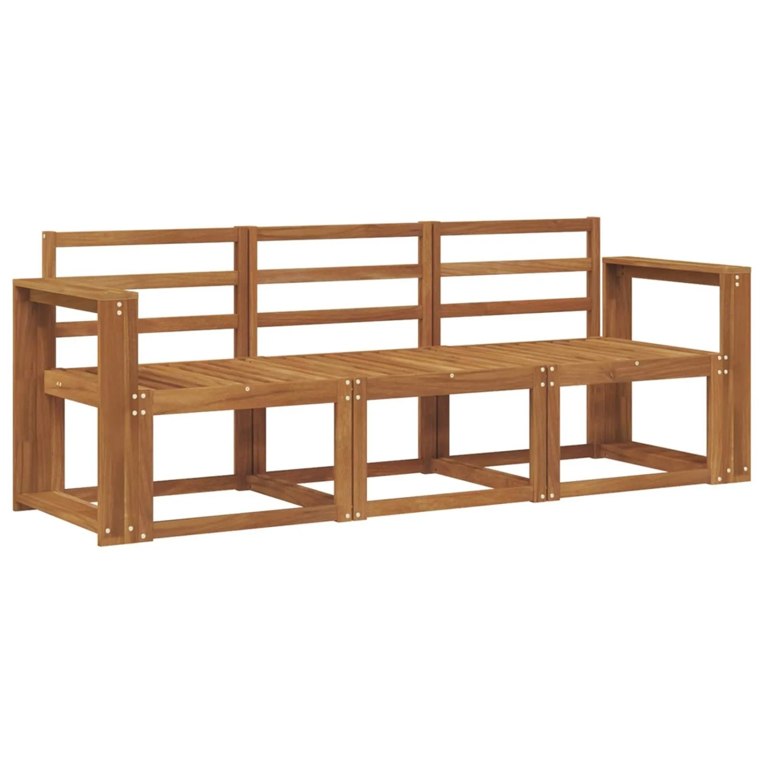 vidaXL Outdoor-Sofagarnitur 3 Stk Natur Massivholz Akazie 3365942