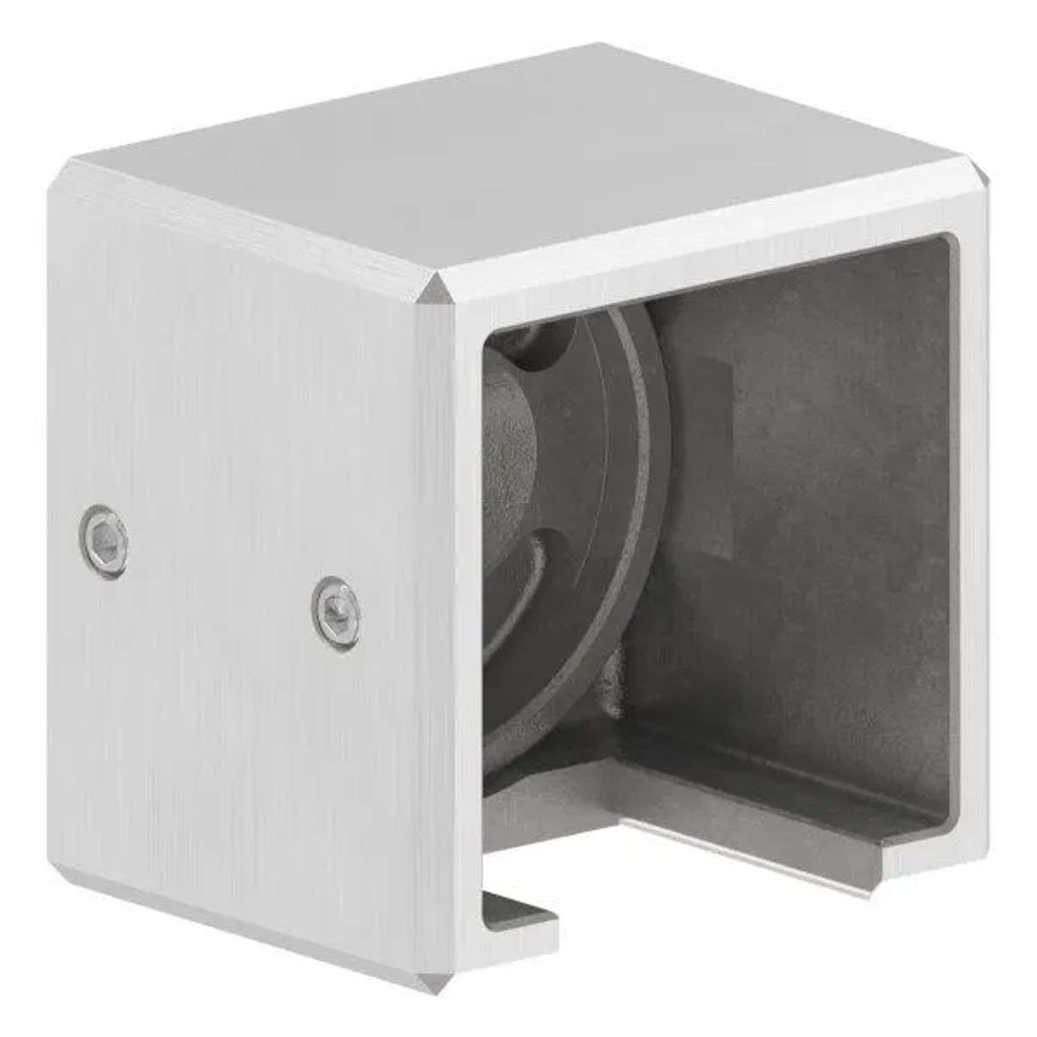 FeNau Wandbefestigung Edelstahl V4A Für Quadratnutrohr 40 X 40 mm Links