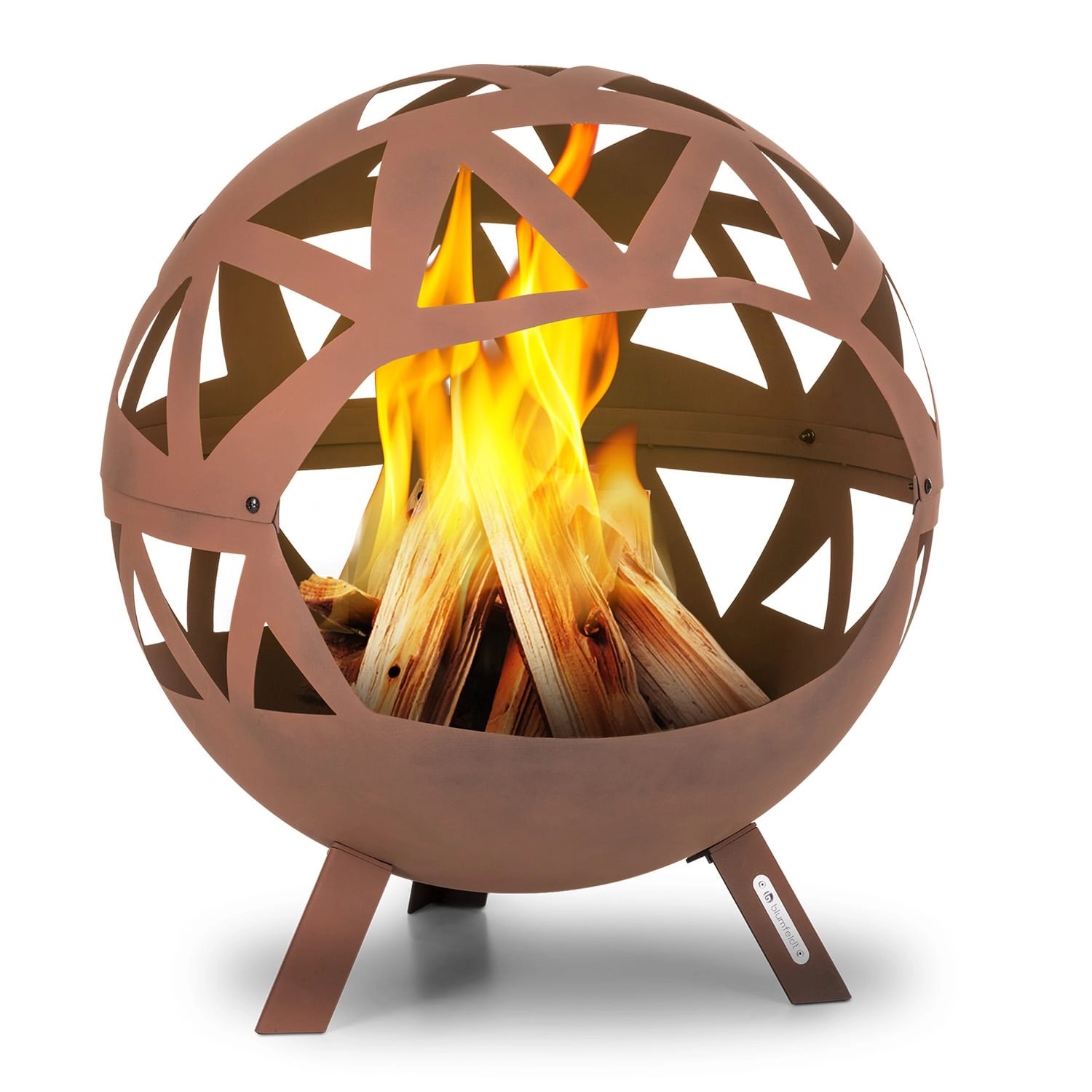 Blumfeldt Colima Feuerschale Ø 66 cm Kugelform Holzkohlerost & Ascheschale günstig online kaufen