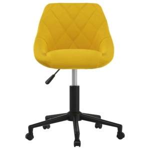 vidaXL Esszimmerstuhl Drehbar Senfgelb Samt 3089039