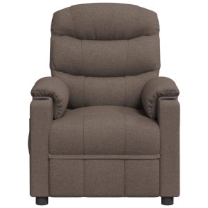 vidaXL Massagesessel Elektrisch Taupe Stoff 3143511