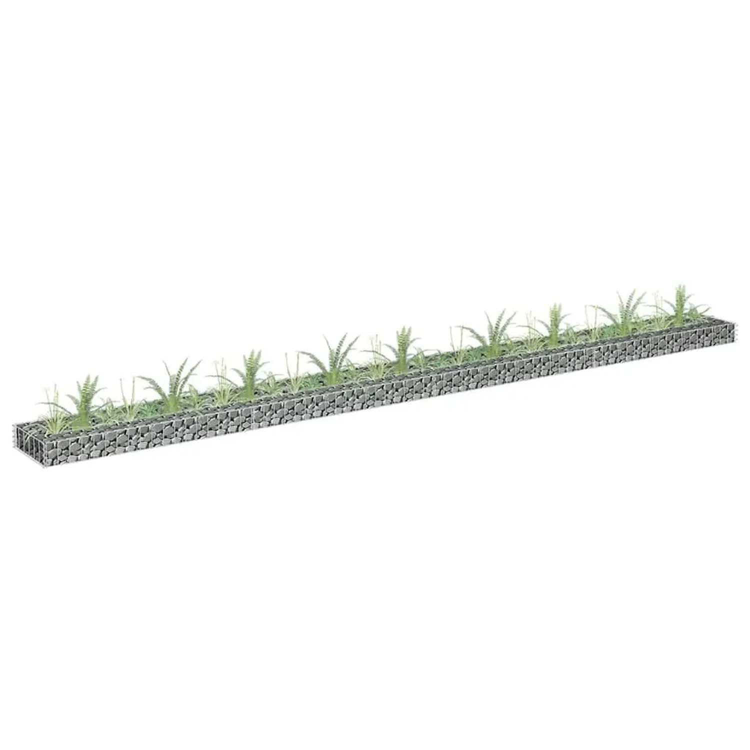 Furnicato Gabionen-hochbeet Verzinkter Stahl 360x30x10 Cm