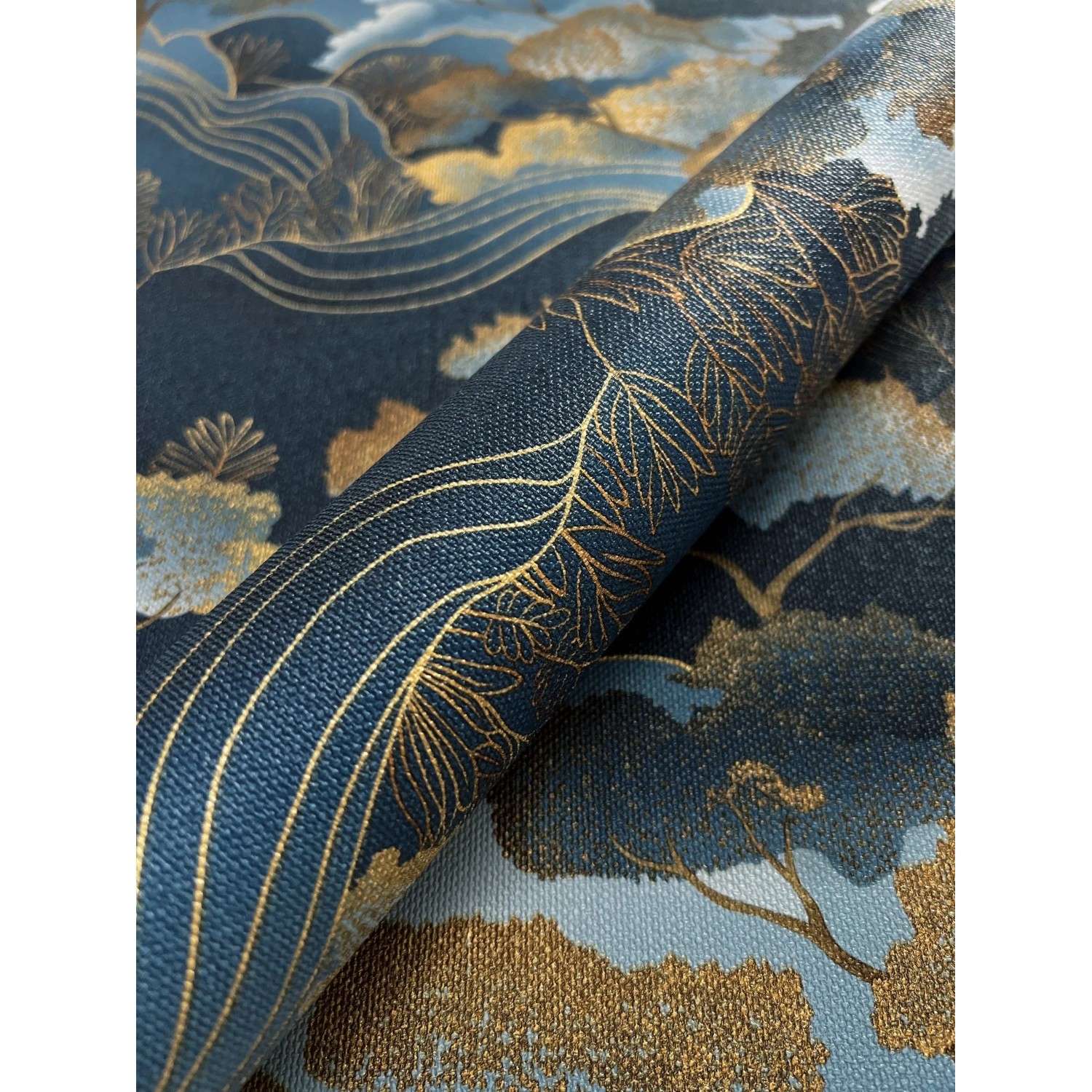 Newroom Vinyltapete Nyoki Blue Bäume Modern FSC® günstig online kaufen