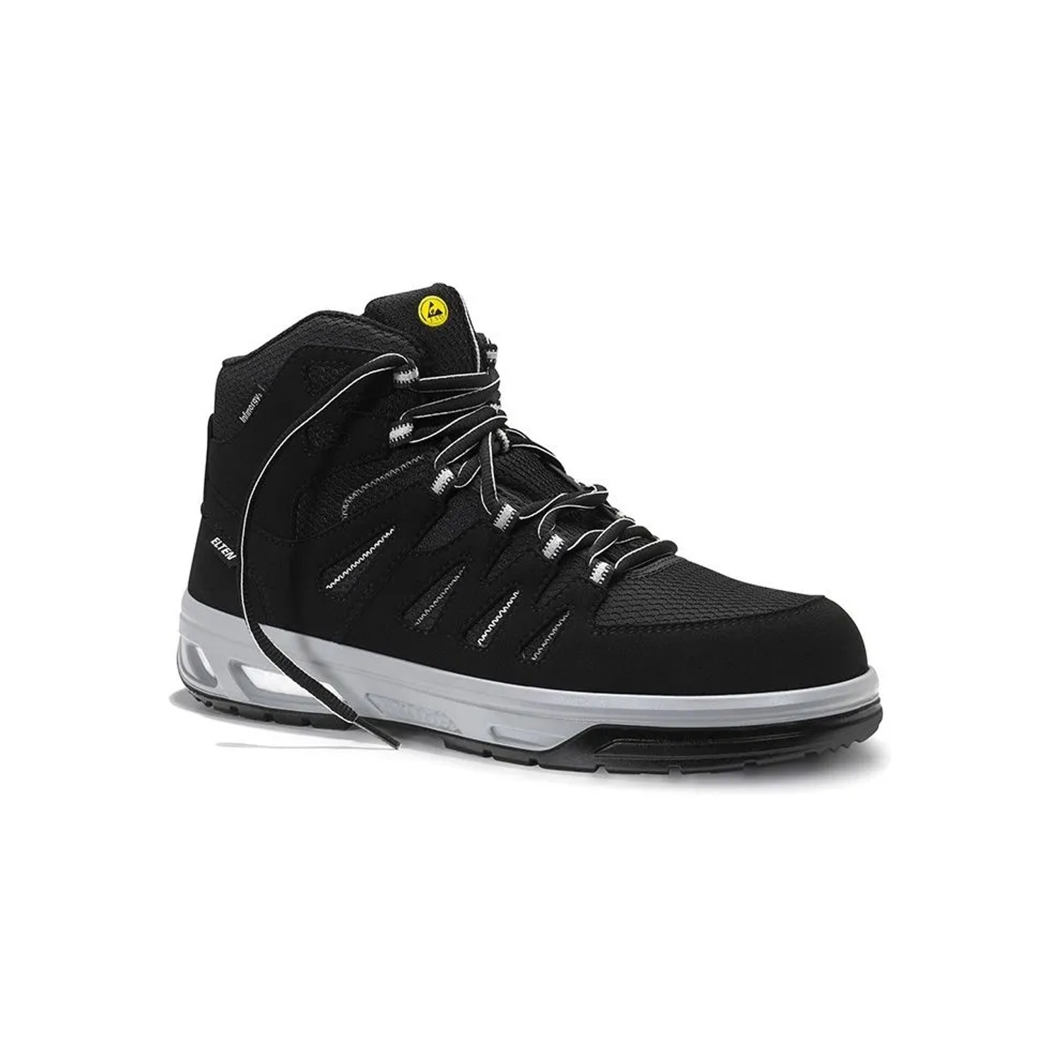 ELTEN Sicherheitsschnürstiefel MADDOX XX10 BLACK GREY Mid ESD S2 Größe 39
