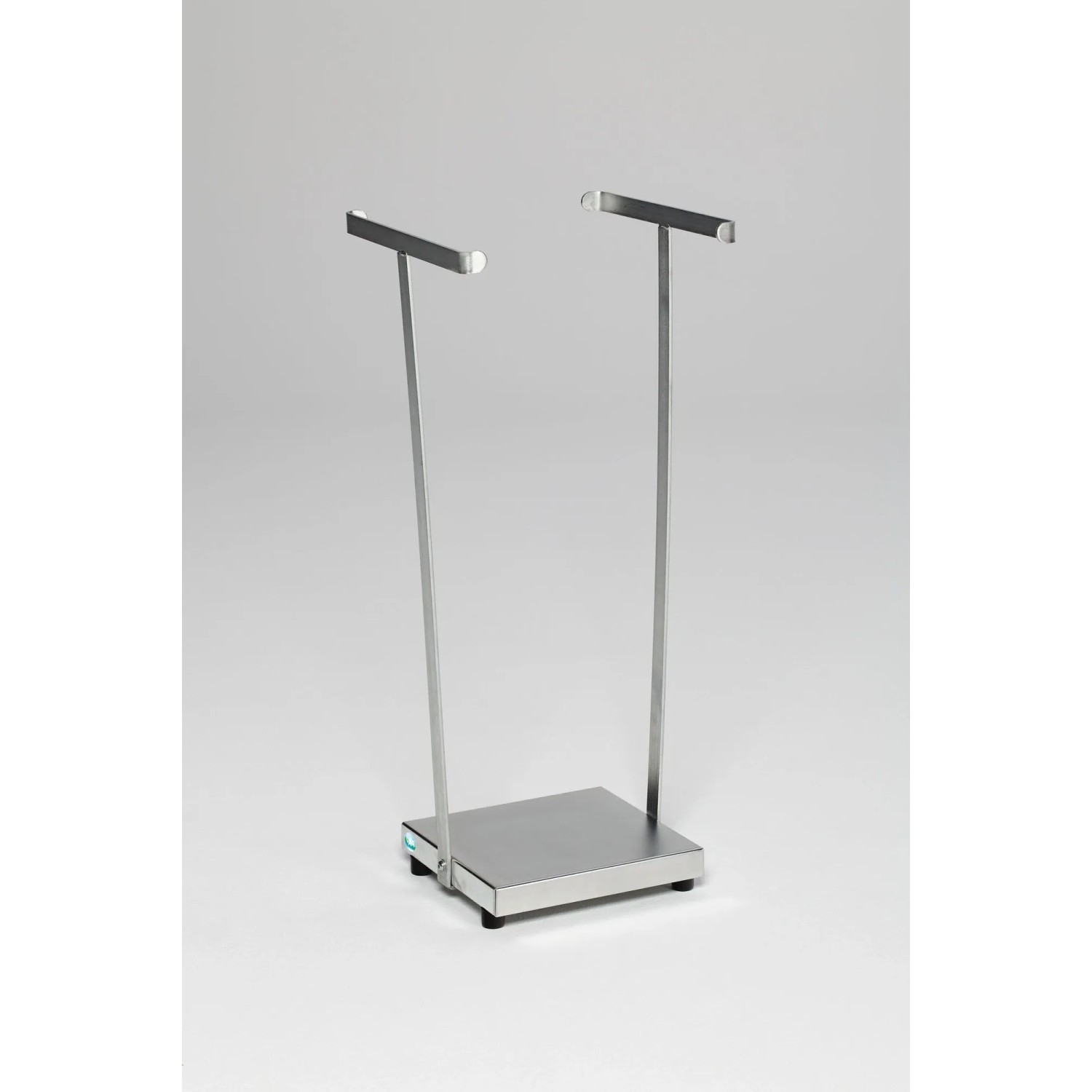 PROREGAL Kompakter Abfallsammler Mit 2 Stäben Stationär 120 Liter HxBxT 66,5 x 33 x 29 cm Stahl Grau