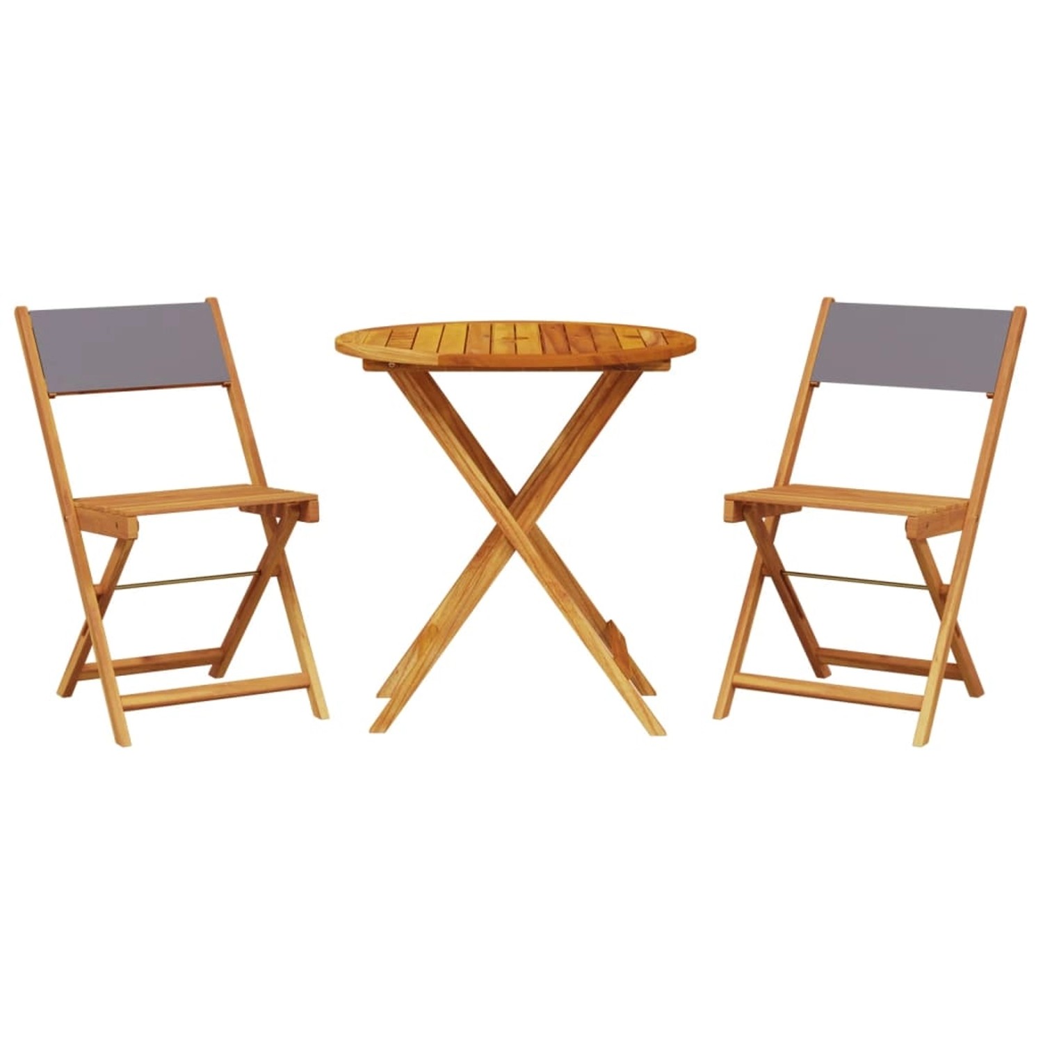 Thumbnail - vidaXL 3-tlg Bistro-Set Anthrazit Stoff und Massivholz Modell 4
