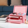 Pinke Mini Toolbox mit Schubladen zur Aufbewahrung von Kleinteilen und Zubehör.