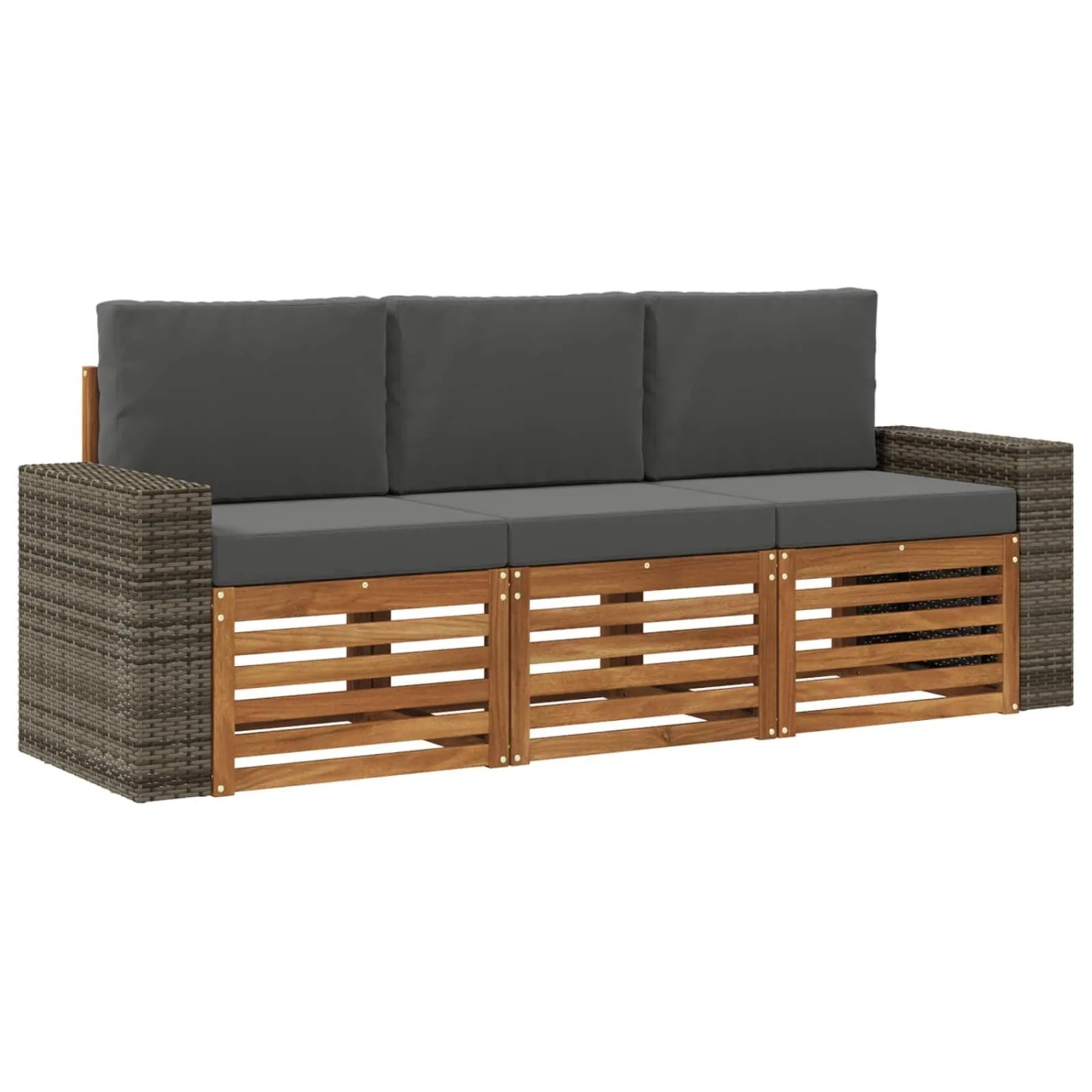 vidaXL Sofagarnituren mit Kissen 3 Stk Massivholz Akazie 3383978