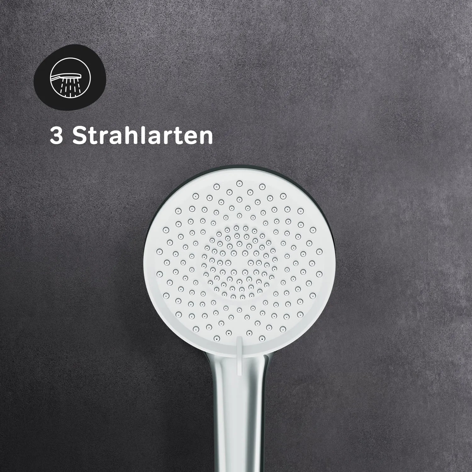 AM.PM Handbrause X-Joy für Wannenarmatur, 3 Strahlarten, Chrom.