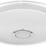 Weiße, runde Globo LED-Deckenleuchte Dunny mit Lautsprecher, 430x105 mm.