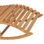 Detailansicht der Teakholz Schaukelliege mit Lattenrost. Sonnenliege für Garten und Terrasse.