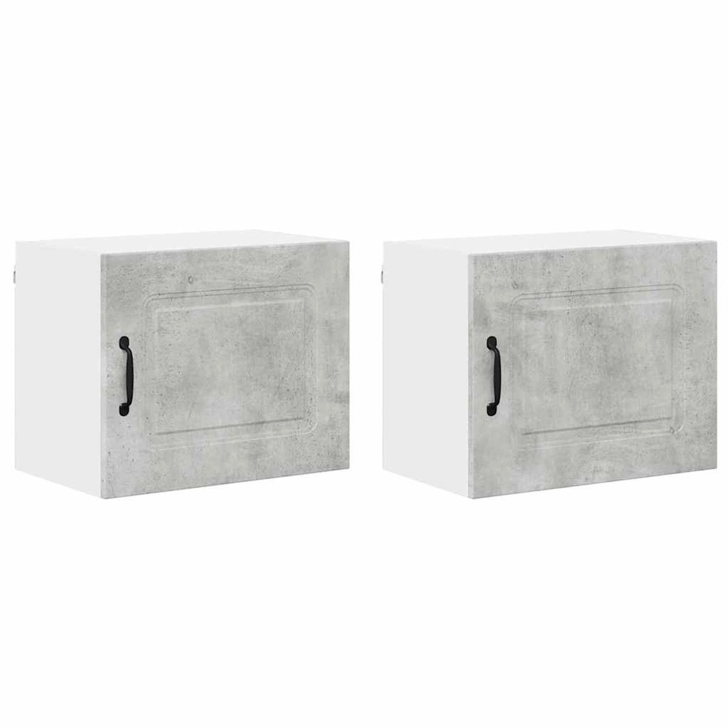 vidaXL Küchenwandschrank mit Regal 2 Stk Beton Grau 50 x 31 x 40 cm 884541 günstig online kaufen