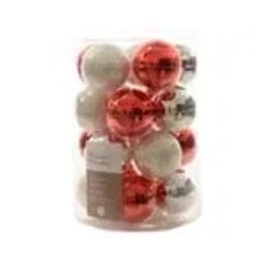 Kaemingk Weihnachtsbaumkugeln Glas  6 cm 20 Stueck Mix Emaille Matt