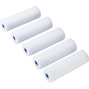 5er-Set LUX Schaumwalzen, 11 cm, weiß, für feine Lackierungen auf glatten Flächen.
