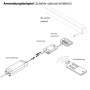 Anwendungsbeispiel SOTECH Emotion Steuerung 1-Kanal mit Fernbedienung, LED Leuchte, Trafo und Verteiler für Unterbauleuchten.