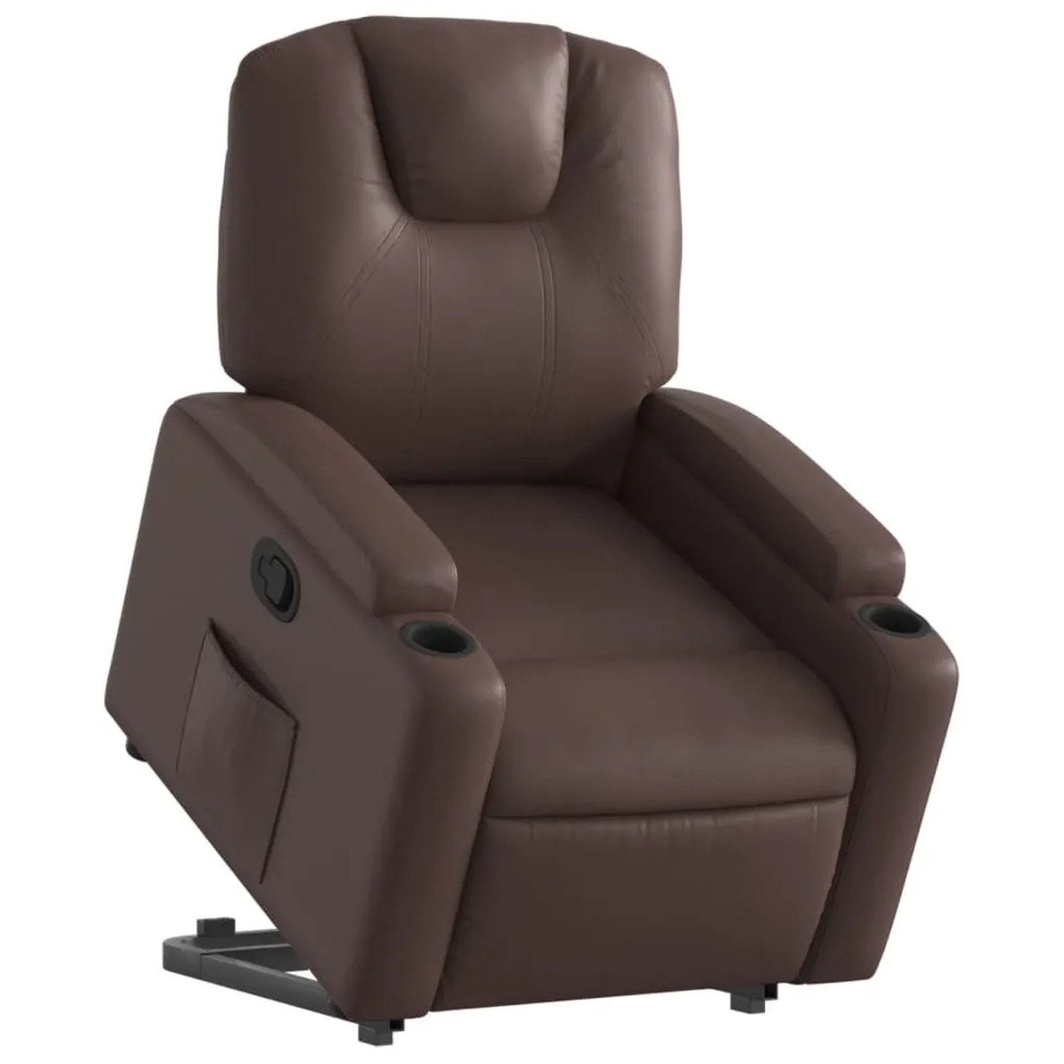 vidaXL Relaxsessel mit Aufstehhilfe Braun Kunstleder 3204432 günstig online kaufen