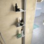 Hüppe Seitenwand Select+ mit Ablagen, 100x200 cm, Silber Matt, für Walk-in Dusche.