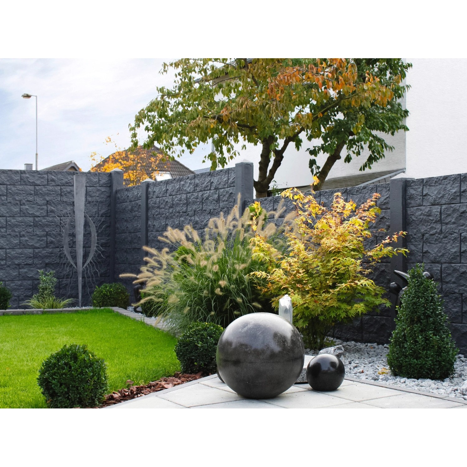 Betonzaun-Platte Casa Borsika 200 cm x 38,5 cm x 3 cm