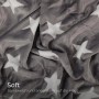 Anthrazitfarbenes Spannbettlaken mit Sternenmuster, Cashmere Touch, 160x200 cm.
