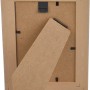 Rückansicht Holz-Bilderrahmen (10x15 cm) in Natur mit Aufsteller.