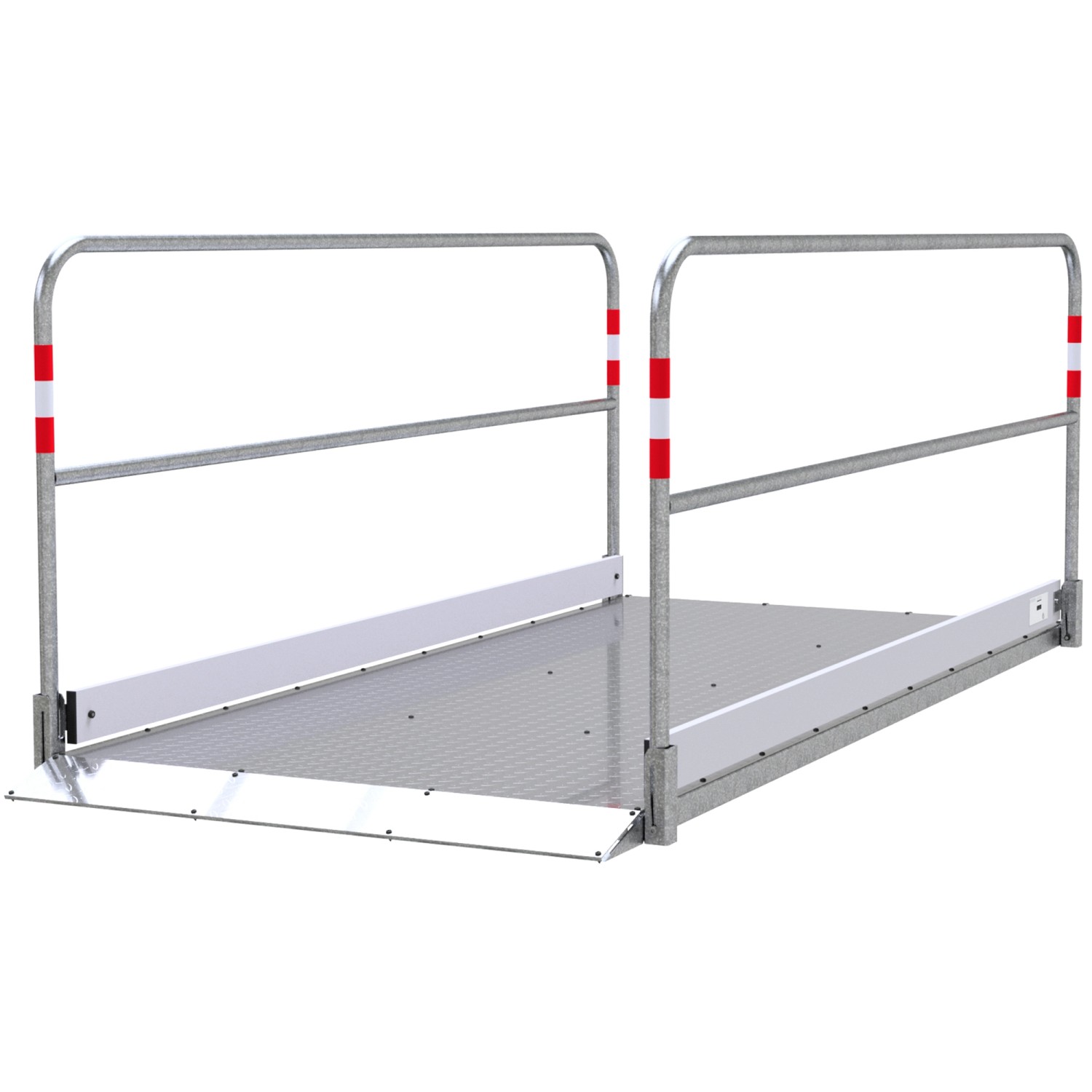 Schake Grabenbrücke Stahl Aluminium 1,2 m x 2,80 m Silber