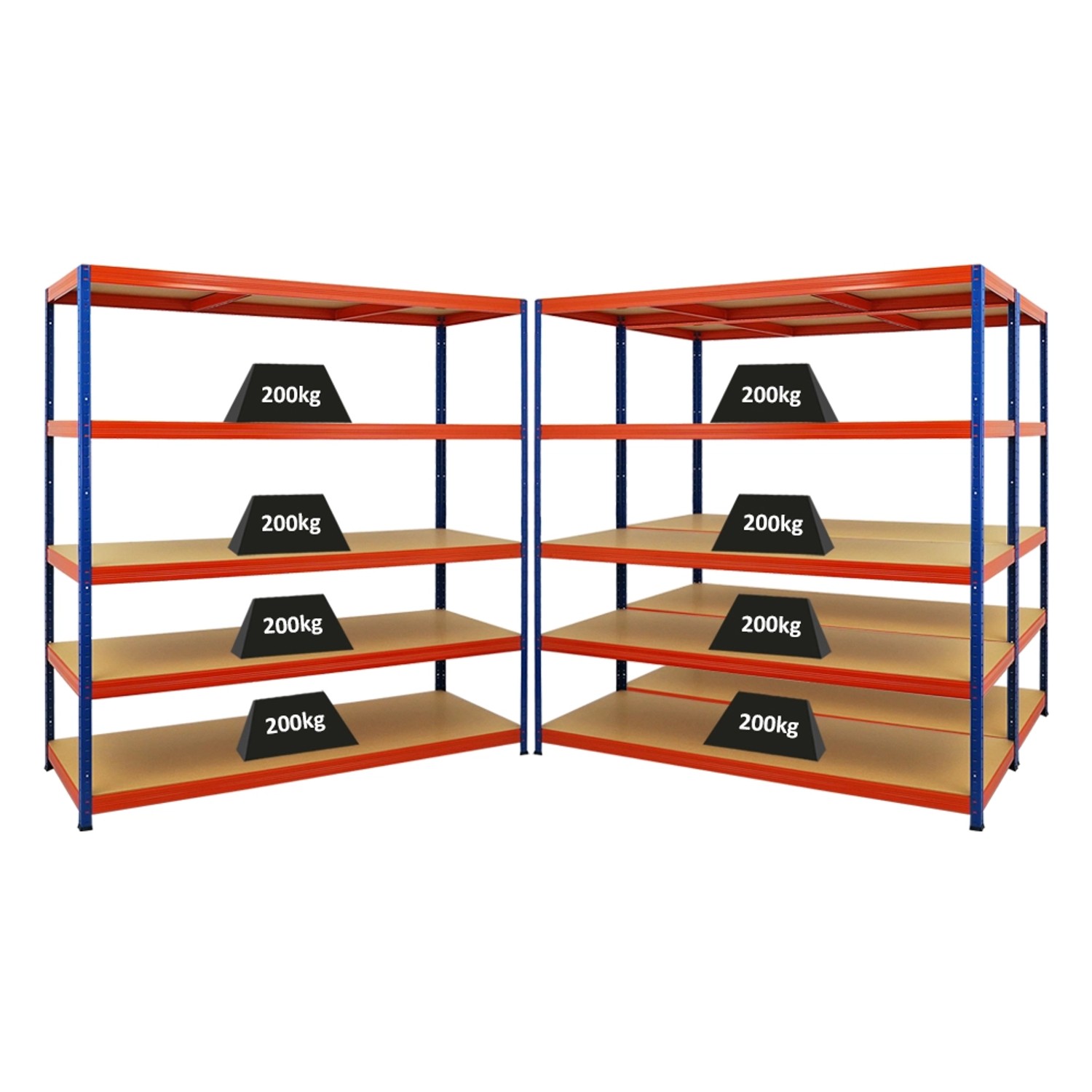 PROREGAL Mega Deal 3x Schwerlastregal Giant Elephant HxBxT 180 x 180 x 60 c günstig online kaufen