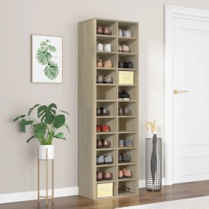 vidaXL Schuhschrank Sonoma-Eiche 54x34x183 cm Holzwerkstoff 800372