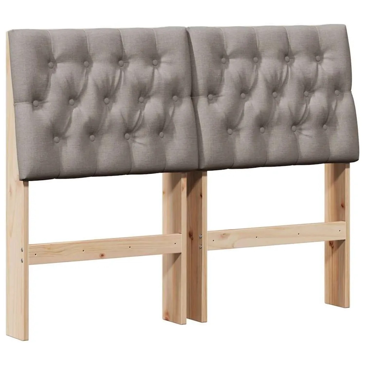 vidaXL Gepolstertes Kopfteil Taupe 120 cm Massives Kiefernholz 879352