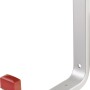 Wandhalter U-Profil aus Aluminium mit roter Gummikappe, ideal als Wandhaken.
