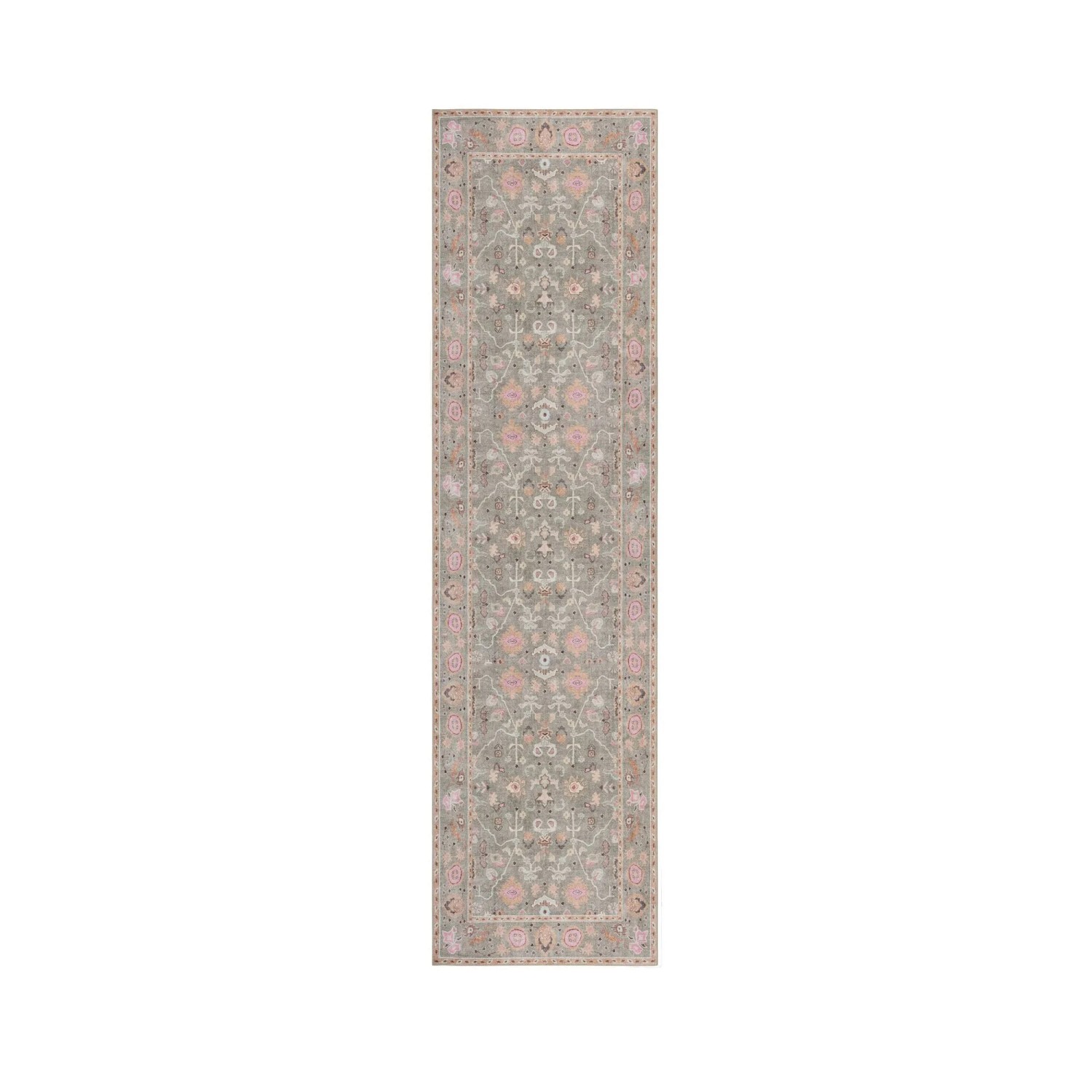 Flair Rugs Vintageteppich Una Floral 60 cm x 230 cm Grün