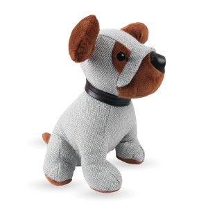 Bestlivings Türstopper Labrador, 25x20 cm, braun-silber, aus Polyester und Sand.