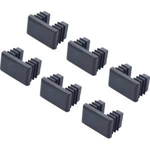 Fußkappen (6 Stk.) für Yorktown Lounge-Sonnenliege, braun, aus Kunststoff.