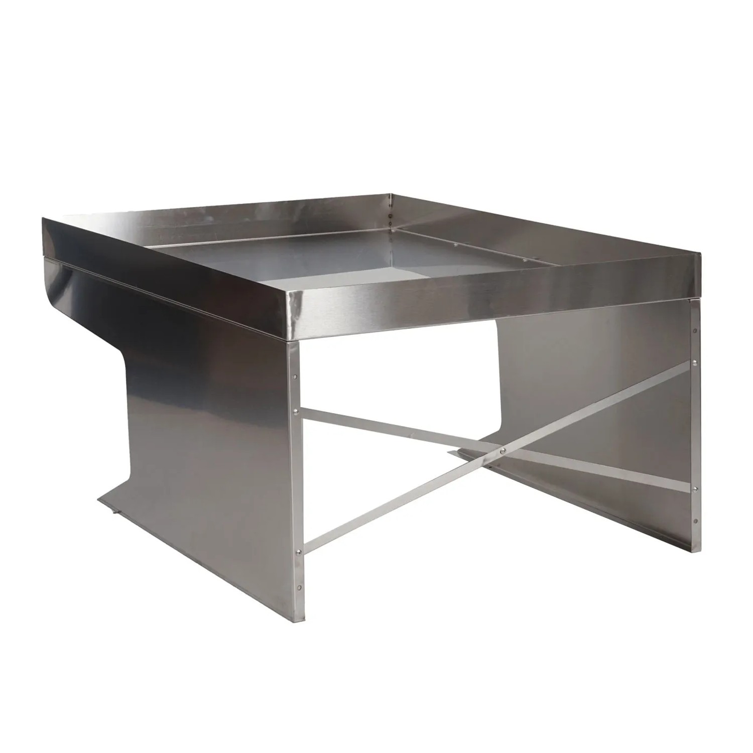 MCW XL Mährobotergarage G60 aus Edelstahl mit Pflanzkasten für optimalen Witterungsschutz.