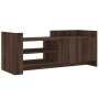 VidaXL TV-Schrank in Braun Eichen-Optik, 100x35x40 cm, mit offenem Regal und Tür.