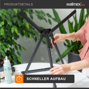 Walimex Pro Tischstaffelei Klappbar Staffelei Aluminium Leinwand Tragetasche