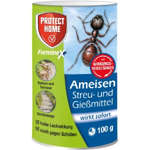 FormineX Ameisenmittel Streu- und Gießmittel, 100g Dose zur Ameisenbekämpfung auf Terrasse und Wegen.