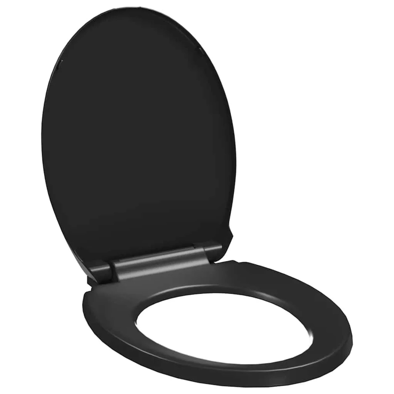 vidaXL Toilettensitz mit Absenkautomatik und Quick-Release Schwarz 145021