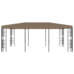 vidaXL Pavillon 6x3 m in Taupe mit Stahlrahmen für Garten & Terrasse.