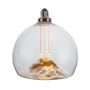 ENOVALITE LED Filament Leuchtmittel Mountain Globe, E27, dimmbar, warmweiß, Glas.