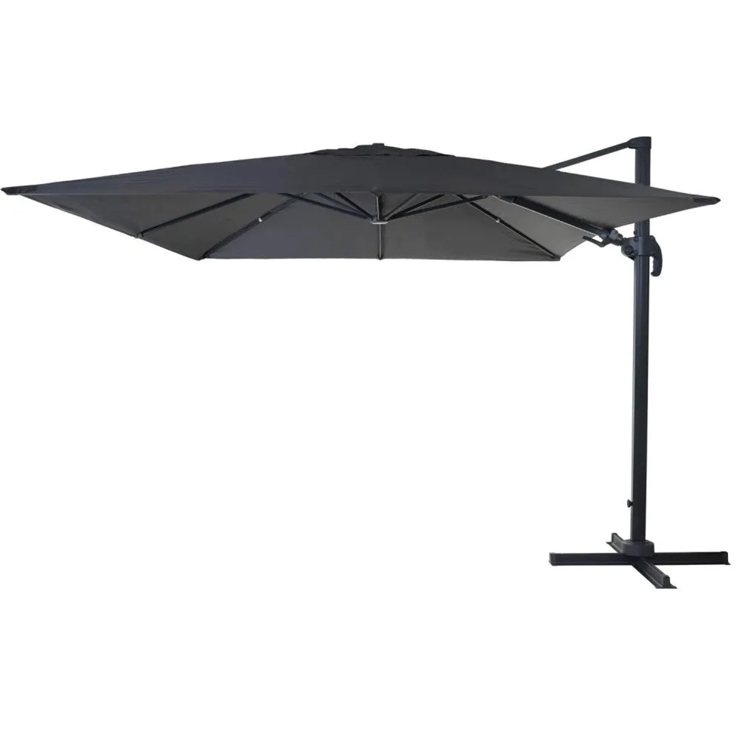 MCW Ampelschirm A96 3x3m Alu/Stahl Anthrazit ohne Ständer
