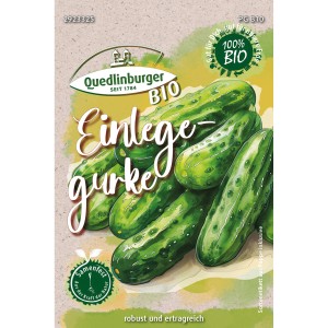 Bio-Einlegegurke Cornichon Samen von Quedlinburger, robust und ertragreich.