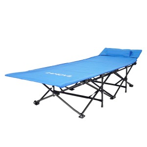 24Move Feldbett Campingbett Faltbar Bis 150 Kg Blau