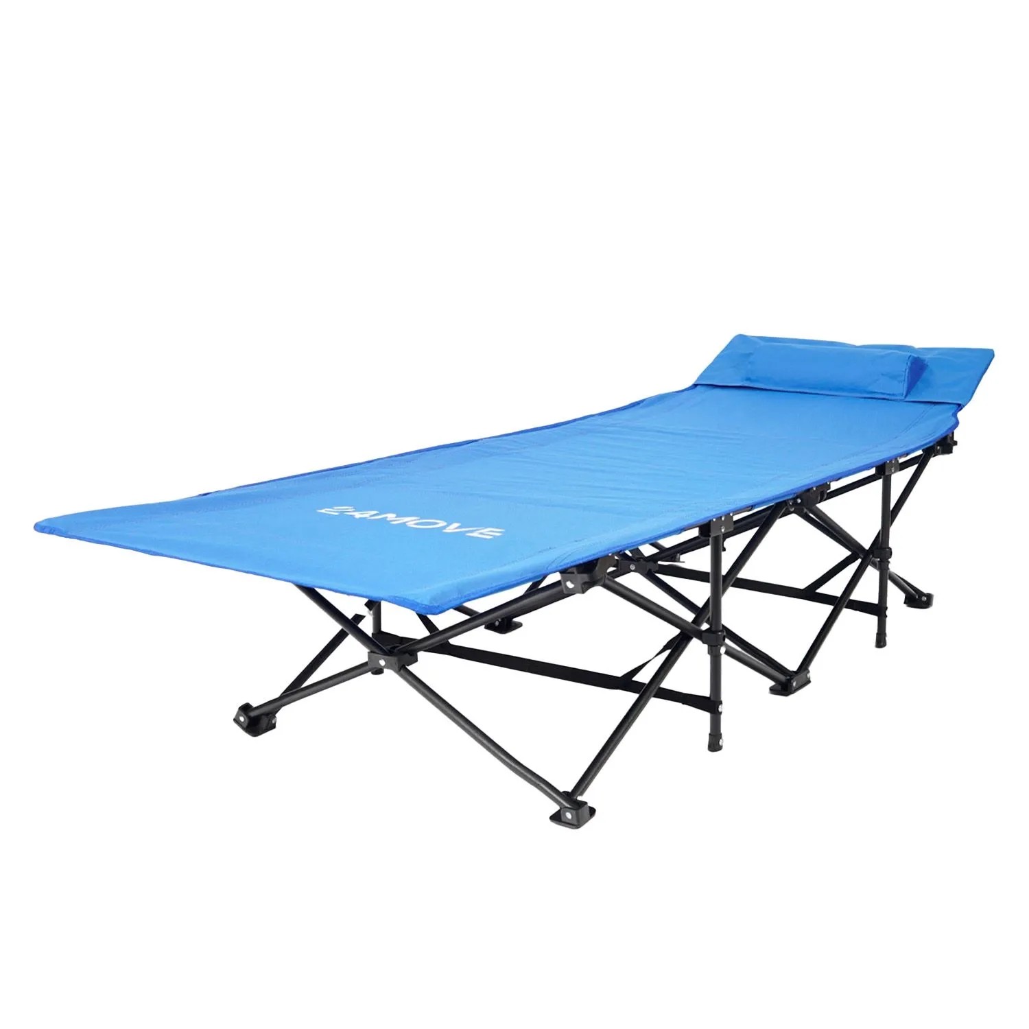 24Move Feldbett Campingbett Faltbar Bis 150 Kg Blau günstig online kaufen
